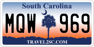 SC license plate MQW969