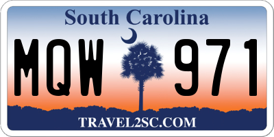 SC license plate MQW971