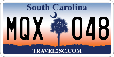 SC license plate MQX048