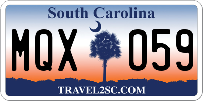 SC license plate MQX059