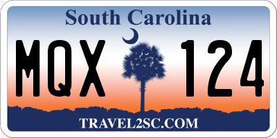 SC license plate MQX124