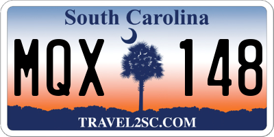 SC license plate MQX148