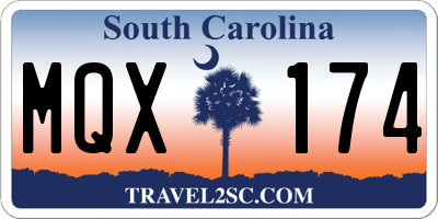 SC license plate MQX174