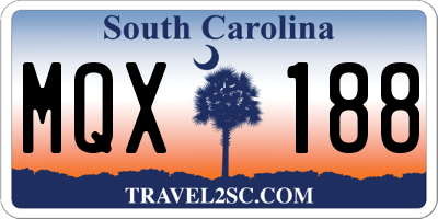 SC license plate MQX188