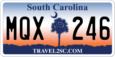 SC license plate MQX246
