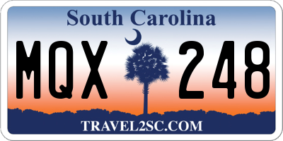 SC license plate MQX248