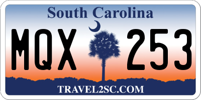 SC license plate MQX253