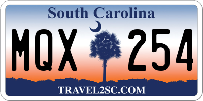 SC license plate MQX254