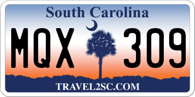 SC license plate MQX309