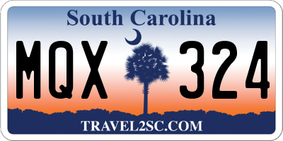 SC license plate MQX324
