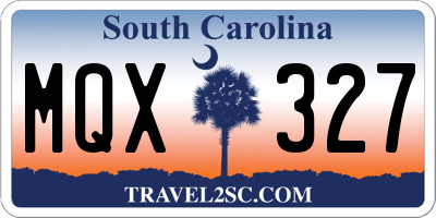 SC license plate MQX327