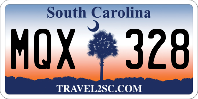 SC license plate MQX328