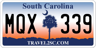 SC license plate MQX339
