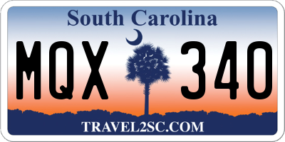 SC license plate MQX340