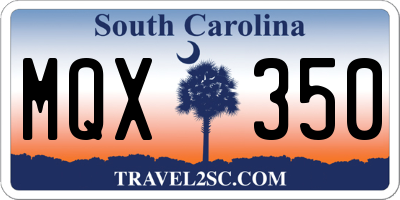 SC license plate MQX350