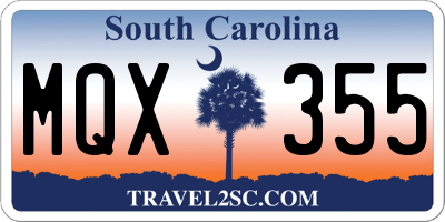 SC license plate MQX355