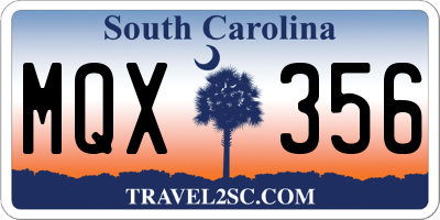 SC license plate MQX356