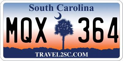 SC license plate MQX364