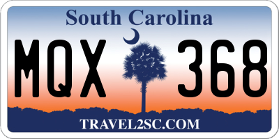 SC license plate MQX368