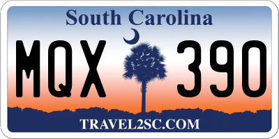 SC license plate MQX390