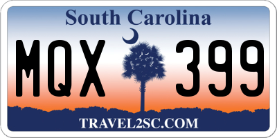 SC license plate MQX399