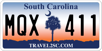 SC license plate MQX411