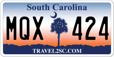 SC license plate MQX424