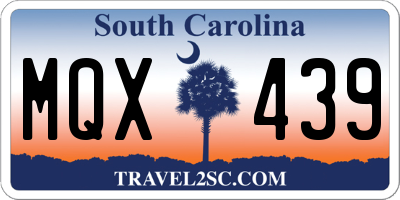 SC license plate MQX439