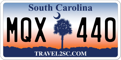 SC license plate MQX440