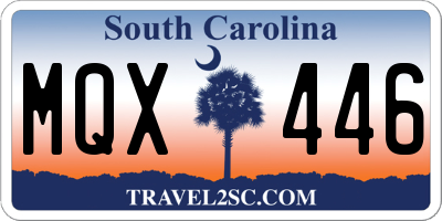 SC license plate MQX446
