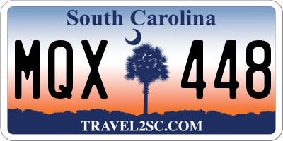 SC license plate MQX448