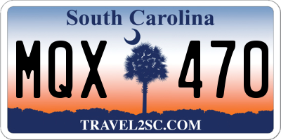 SC license plate MQX470