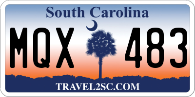 SC license plate MQX483