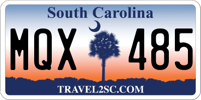 SC license plate MQX485