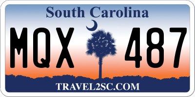 SC license plate MQX487