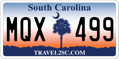 SC license plate MQX499