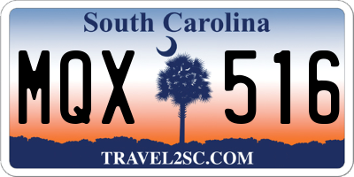 SC license plate MQX516