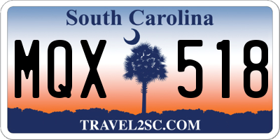 SC license plate MQX518