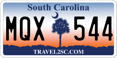 SC license plate MQX544