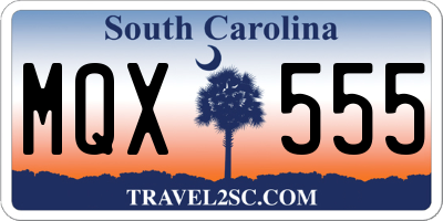 SC license plate MQX555