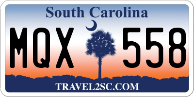 SC license plate MQX558