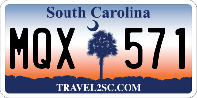 SC license plate MQX571