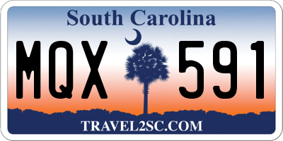 SC license plate MQX591