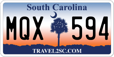 SC license plate MQX594