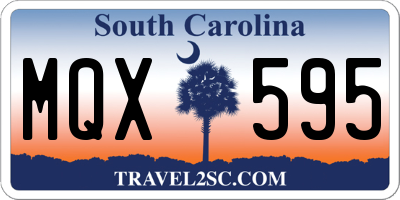 SC license plate MQX595