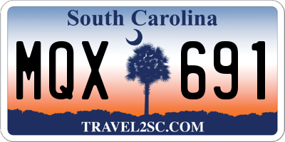 SC license plate MQX691