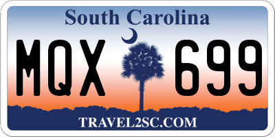 SC license plate MQX699