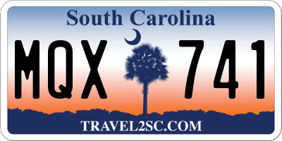 SC license plate MQX741