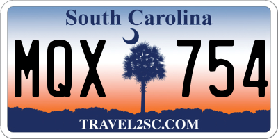 SC license plate MQX754