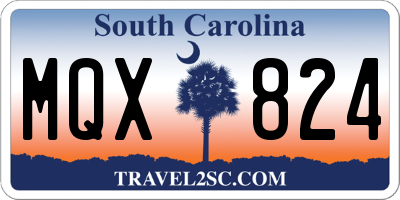 SC license plate MQX824